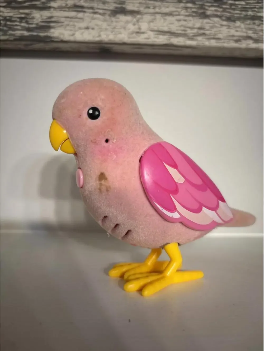 Little live pets interactive Pink Bird Toy with Yellow Beak and Feet